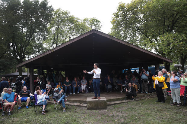 Democratic Presidential Candidate Pete Buttigieg Goes On Four Day Bus Campaign Swing Through Iowa 