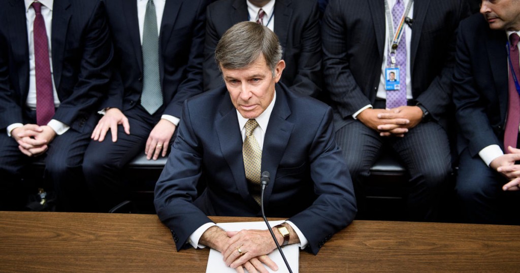 Acting Director of National Intelligence Joseph Maguire waits for a hearing of the House Intelligence Committee regarding a whistleblower complaint on Capitol Hill September 26