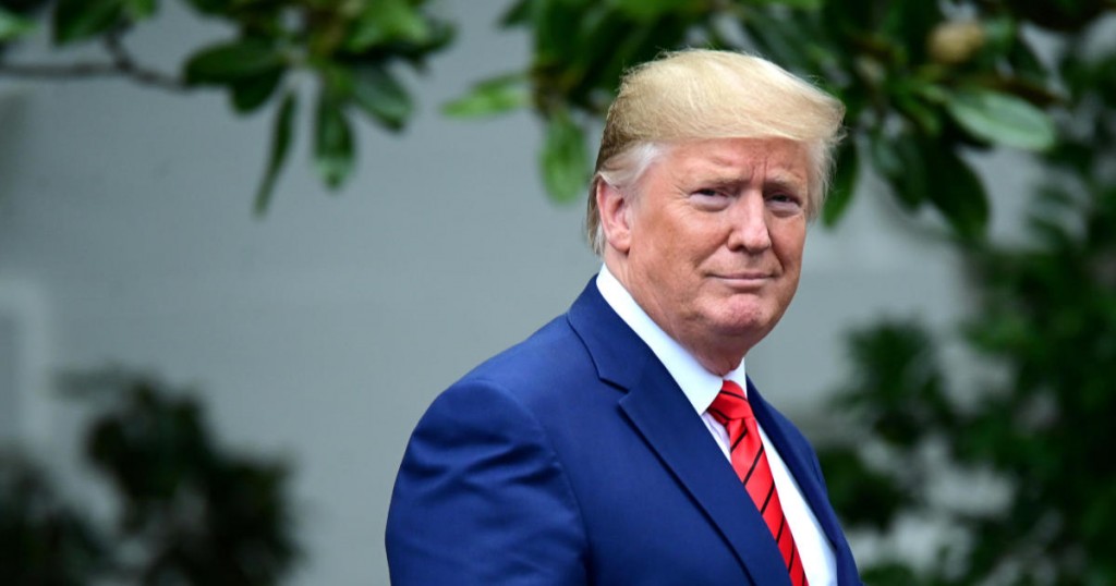FILE PHOTO: U.S. President Donald Trump arrives for a photo opportunity with sheriffs from across the country on the South Lawn of the White House in Washington