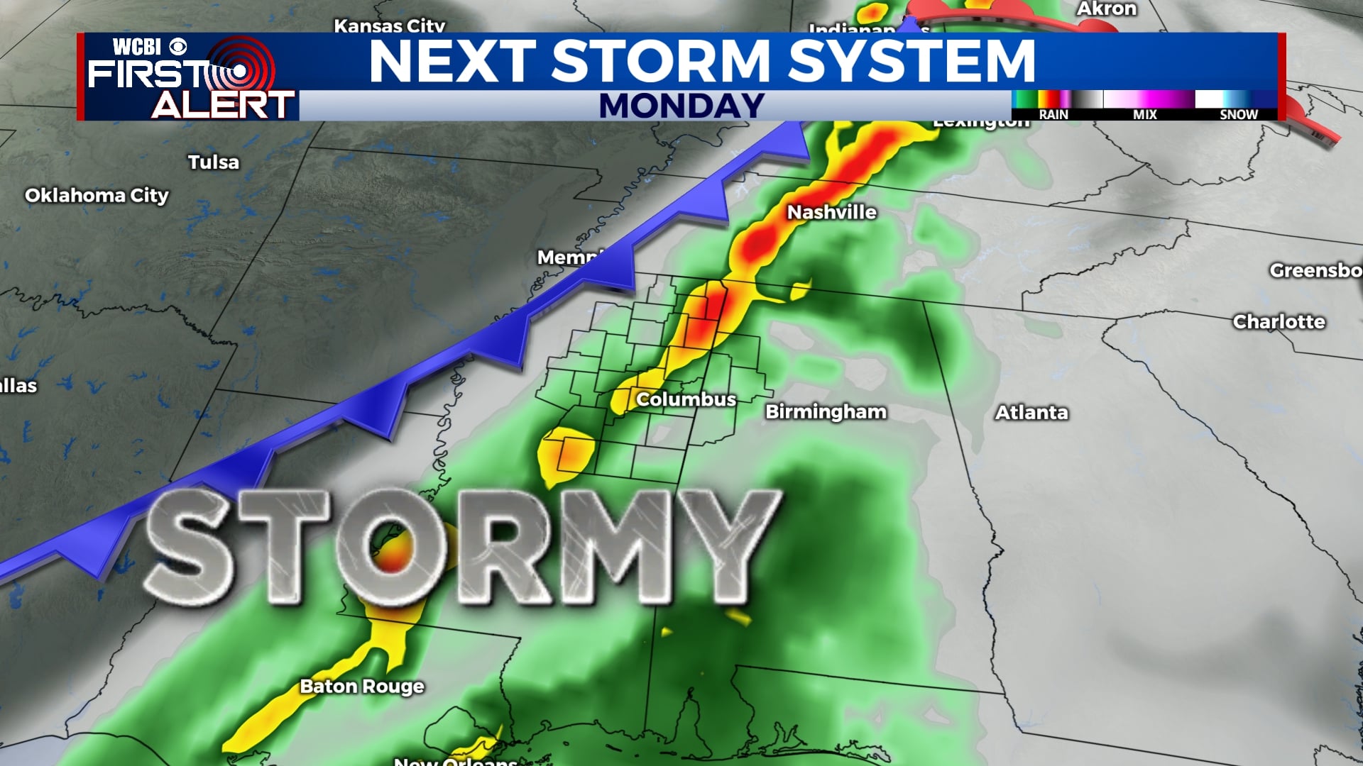Strong Storms Likely Monday - Home - WCBI TV | Your News Leader