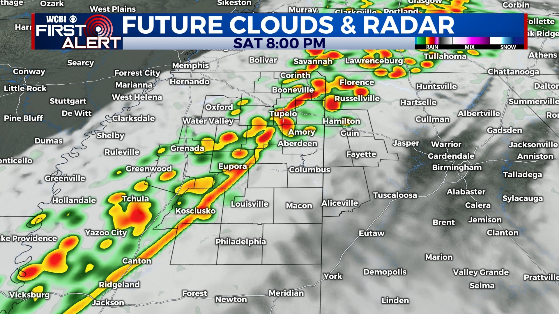 Cloudy Friday, Strong Storms Saturday - Home - WCBI TV | Telling Your Story