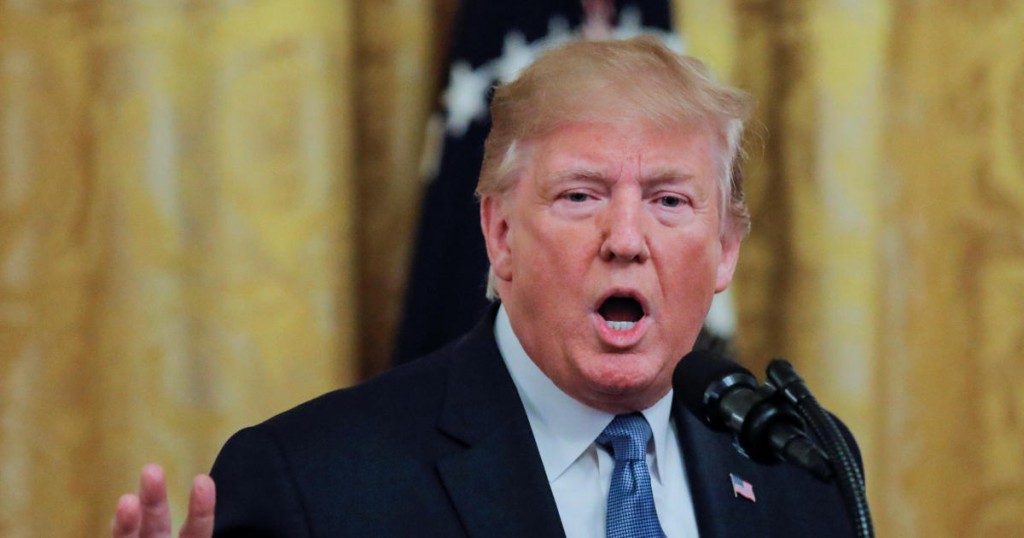 U.S. President Donald Trump speaks about his administration's environmental policy during a speech in the East Room of the White House in Washington