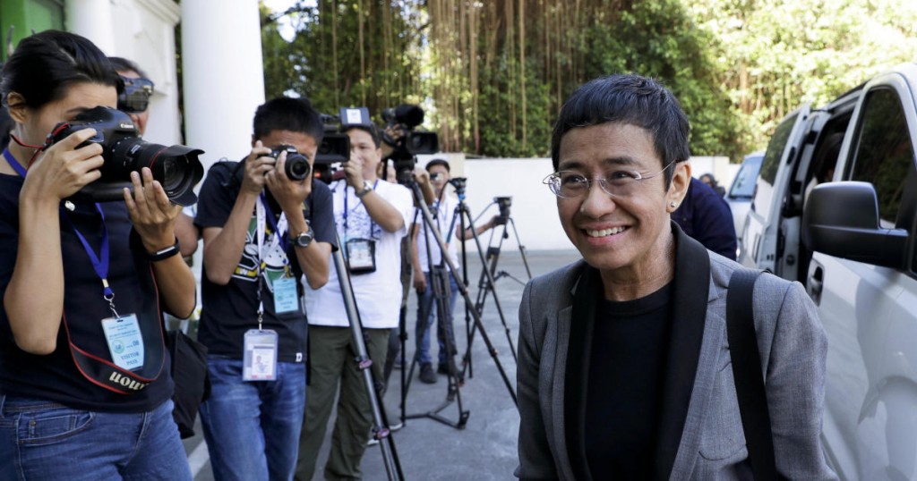 Rappler CEO and Executive Editor Maria Ressa arrives at the Court of Tax Appeals in metropolitan Manila