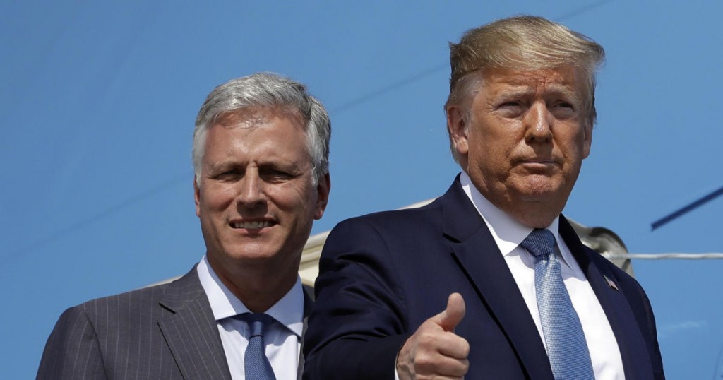 President Donald Trump and Robert O'Brien