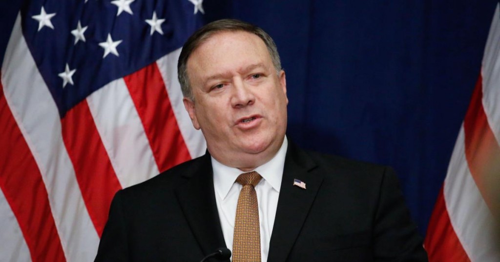 US Secretary of State Mike Pompeo speaks during a press conference after meeting with Kim Jong Un's right-hand man Kim Yong Chol on May 31