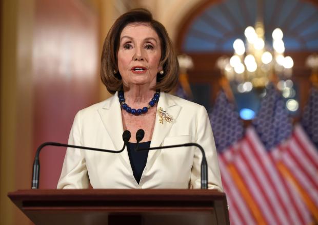 US Speaker of the House Nancy Pelosi speaks about the impeachment inquiry of US President Donald Trump at the US Capitol in Washington
