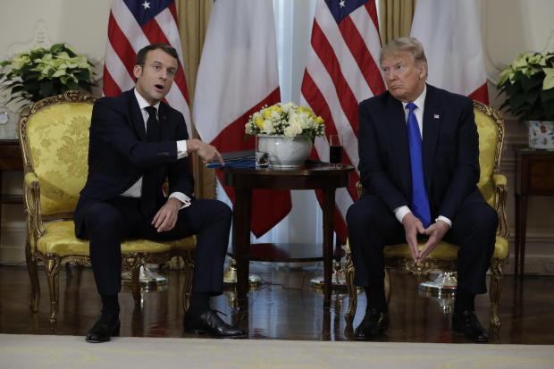 President Donald meets French President Emmanuel Macron at Winfield House