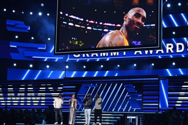 Host US singer-songwriter Alicia Keys and Boyz II Men sing in memory of late NBA legend Kobe Bryant during the 62nd Annual Grammy Awards on January 26