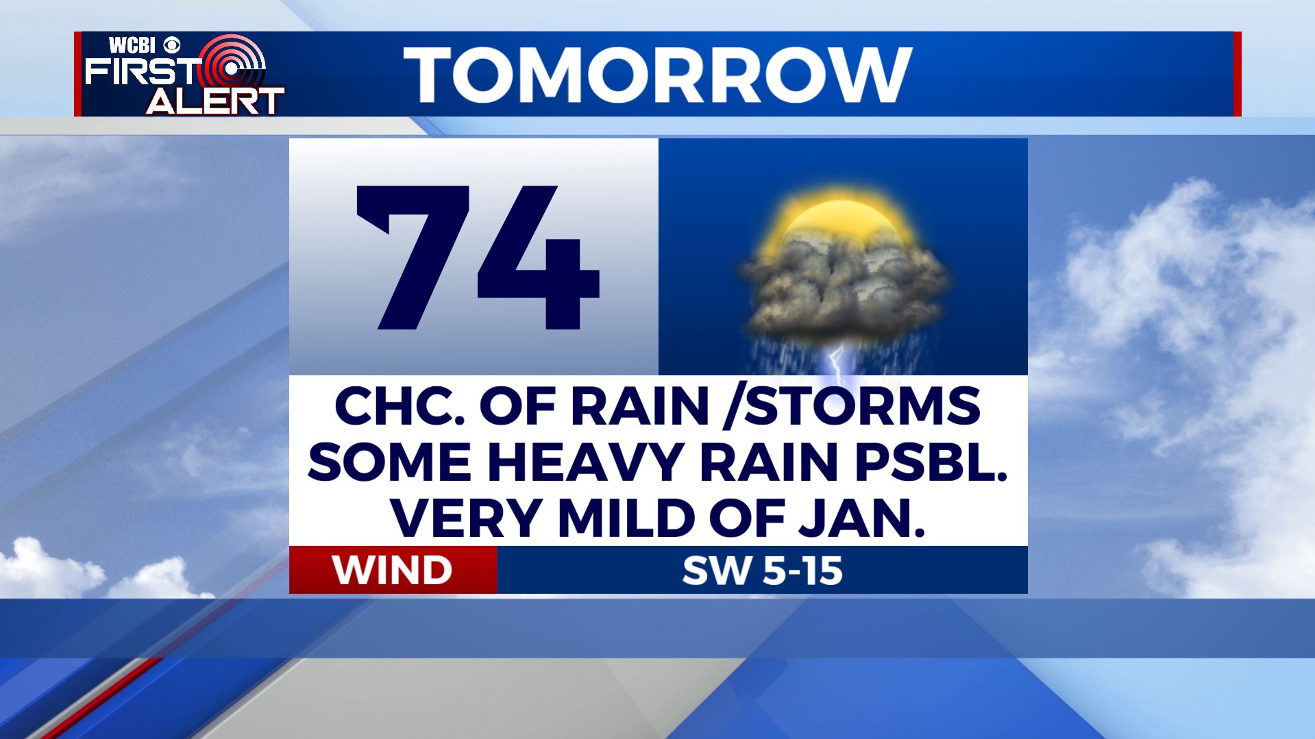Warm Wednesday with more rain possible - Home - WCBI TV | Your News Leader
