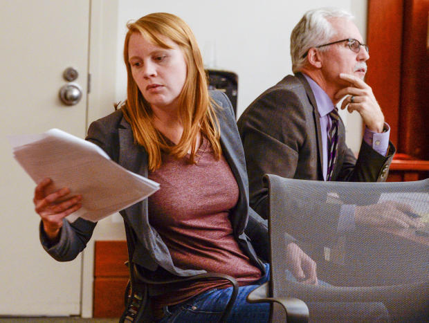 Tilli Buchanan is seen in Judge Kara Pettit's Third District Courtroom with her attorney Randy Richards