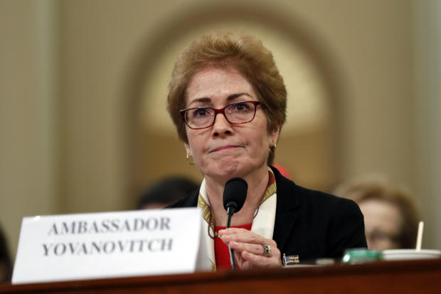 Former U.S. Ambassador to Ukraine Marie Yovanovitch testifies before the House Intelligence Committee