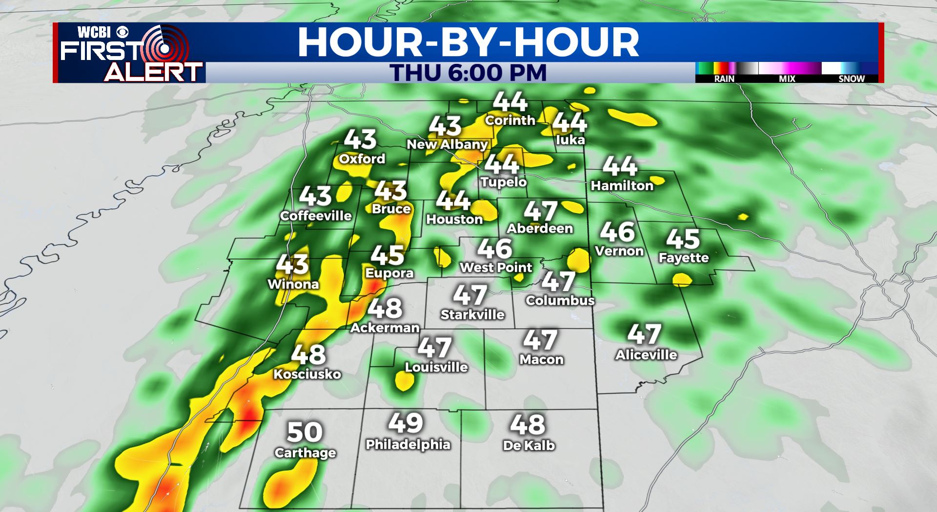 More rain Thursday - Home - WCBI TV | Telling Your Story