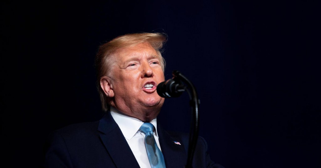 US President Donald Trump speaks during a 'Evangelicals for Trump' campaign event held at the King Jesus International Ministry on January 03