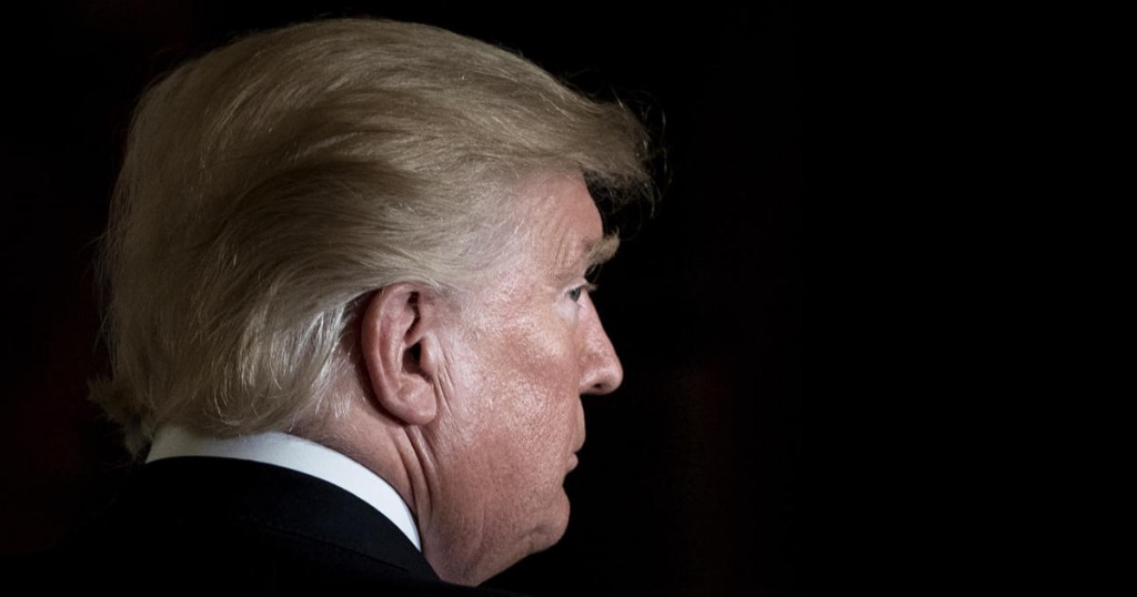 TOPSHOT - US President Donald Trump leaves after a Hispanic Heritage Month event in the East Room of the White House October 6