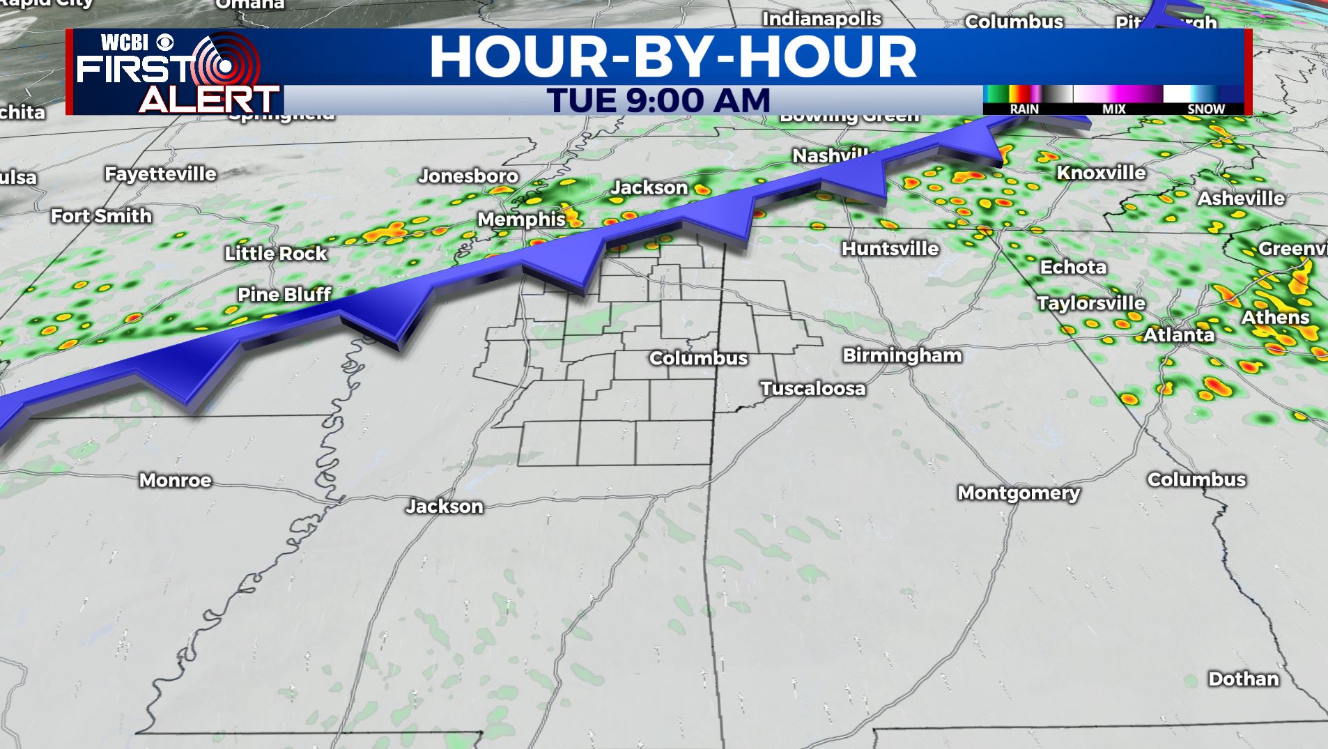 More rain on the way for Tuesday - Home - WCBI TV | Telling Your Story
