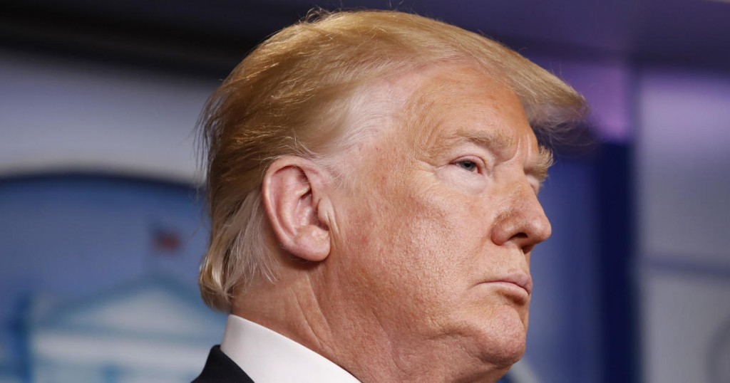 President Donald Trump listens to members of the Border Patrol speak about border security