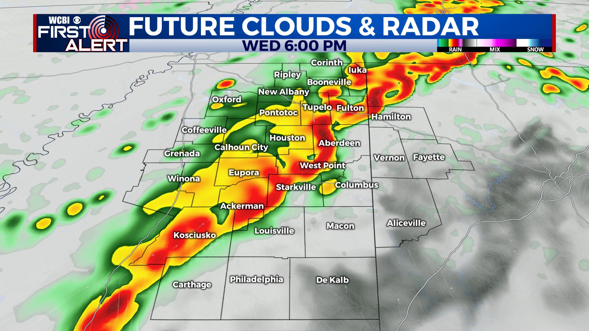 Strong storms Wednesday - Home - WCBI TV | Telling Your Story