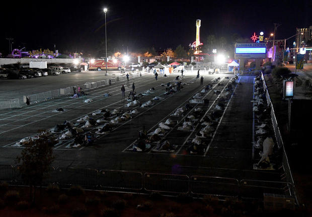 Temporary Homeless Shelter Opens At Cashman Center In Las Vegas 