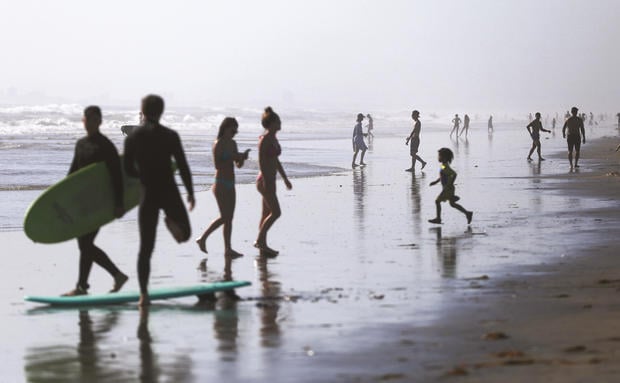 Huntington Beach In Southern California Remains Open During Coronavirus Lockdown 