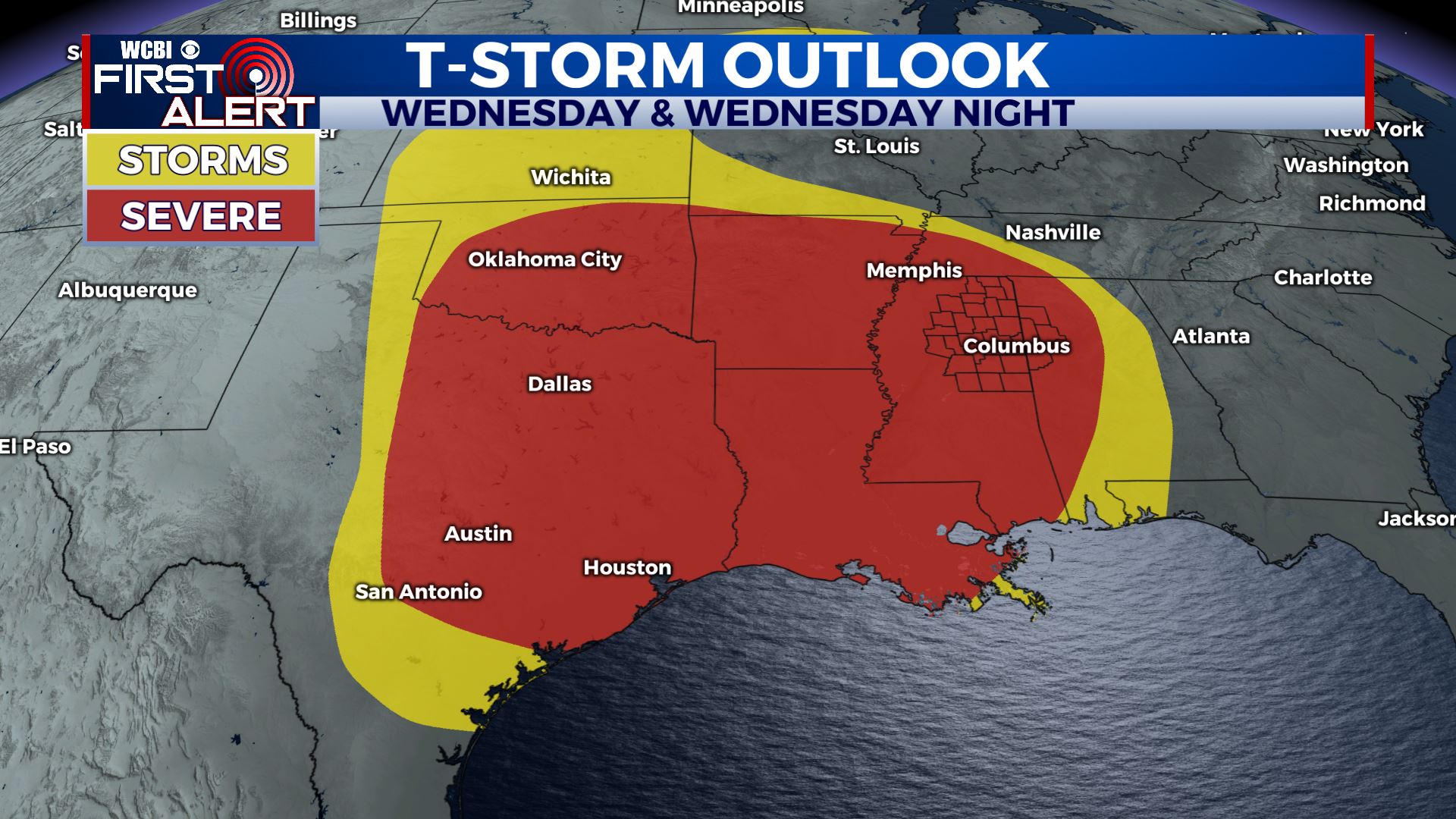 More storms Wednesday night - Home - WCBI TV | Telling Your Story