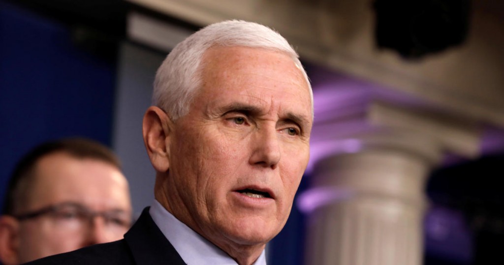 U.S. Vice President Mike Pence speaks during a news conference