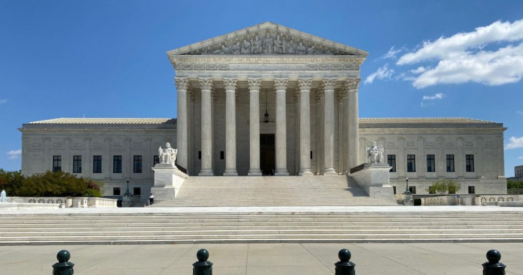 The US Supreme Court is seen amid the coronavirus pandemic on April 15