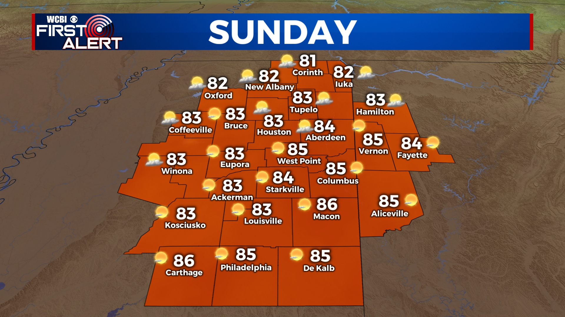 Warm and Sunny Sunday - Home - WCBI TV | Telling Your Story