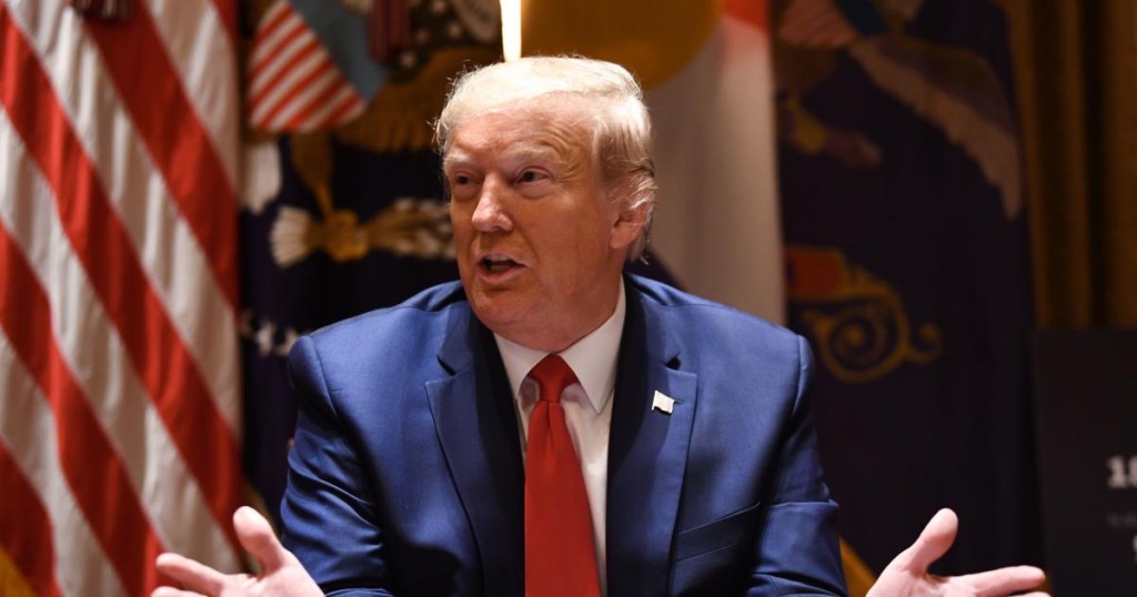 US President Donald Trump speaks during a meeting with the Governors of Colorado and North Dakota on May 13