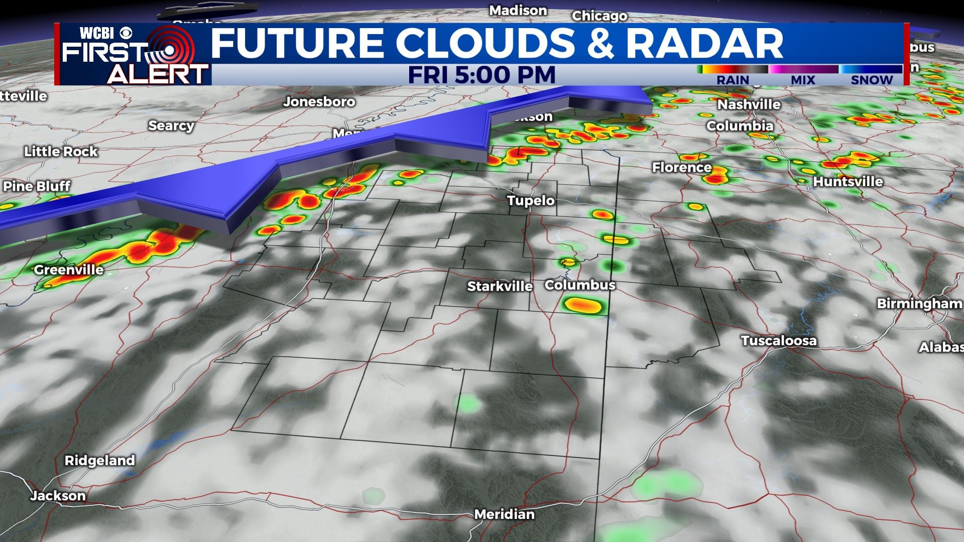 Rain & thunder possible Friday - Home - WCBI TV | Telling Your Story