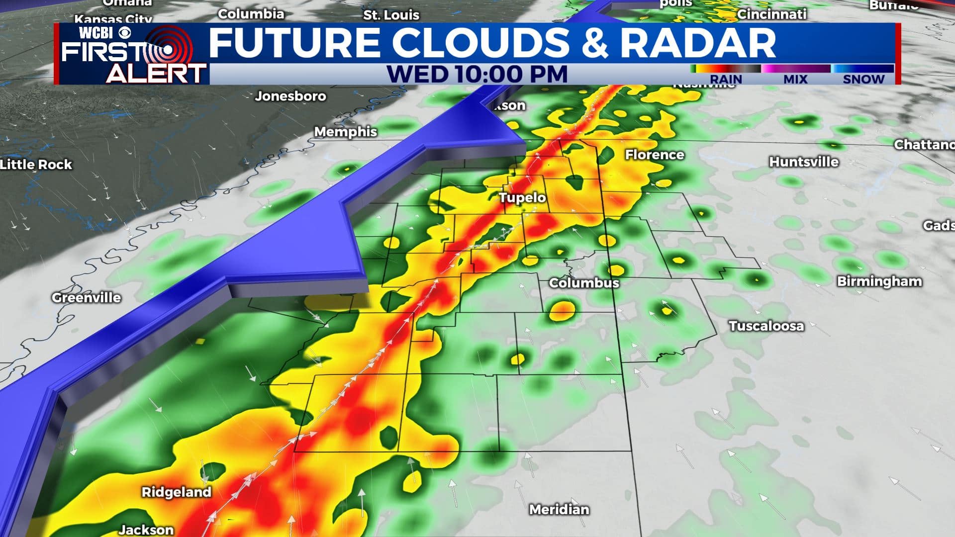 Wind, rain, and colder air on the way - Home - WCBI TV | Telling Your Story