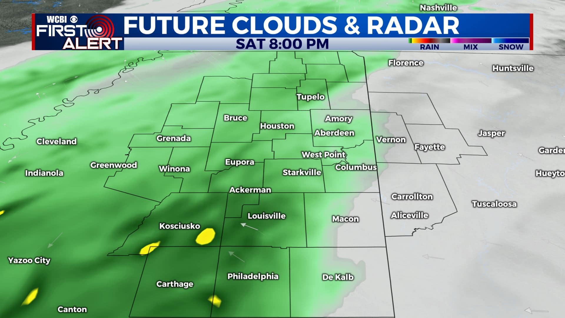 Some weekend rain on the way - Home - WCBI TV | Your News Leader