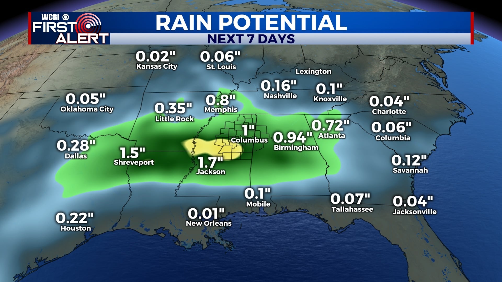 A pretty rainy week ahead - Home - WCBI TV | Telling Your Story