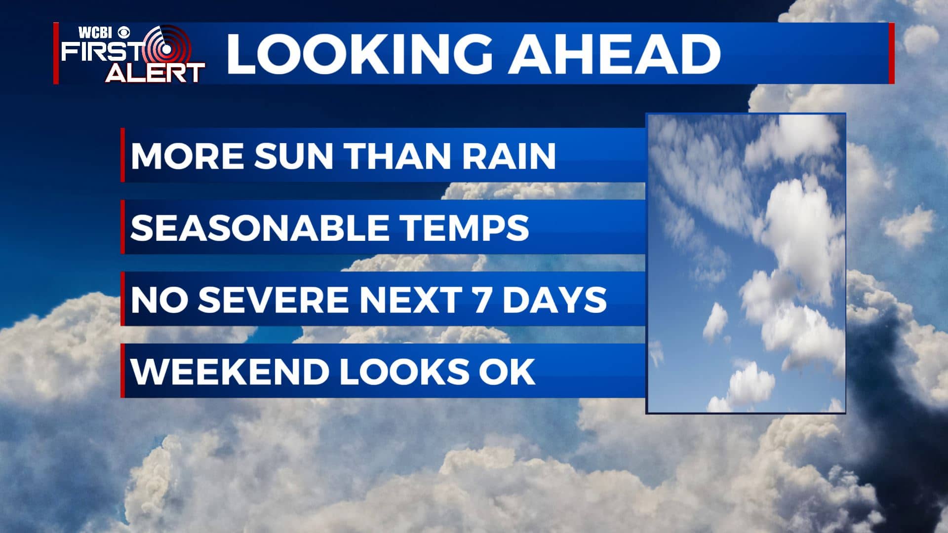 Sunshine returns Wednesday - Home - WCBI TV | Telling Your Story
