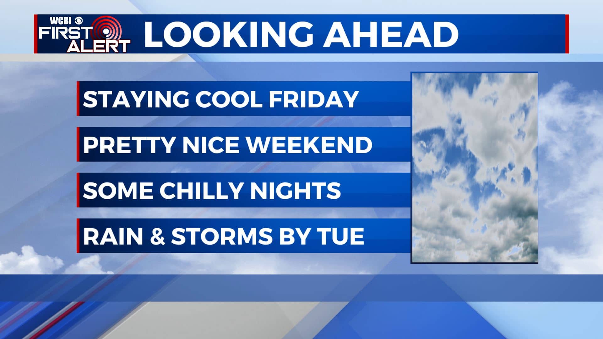 Cool Friday, Nice Weekend - Home - WCBI TV | Telling Your Story