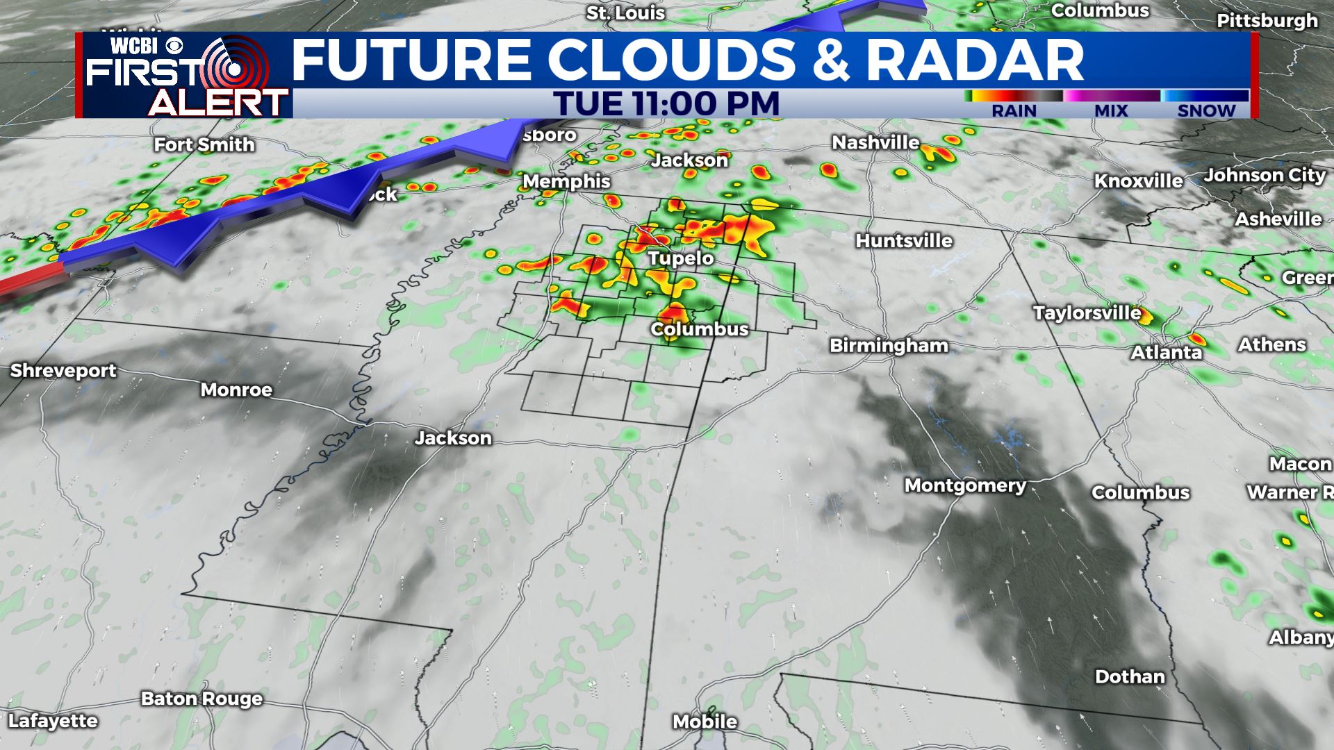 Rain & storm chances return for midweek - Home - WCBI TV | Telling Your ...