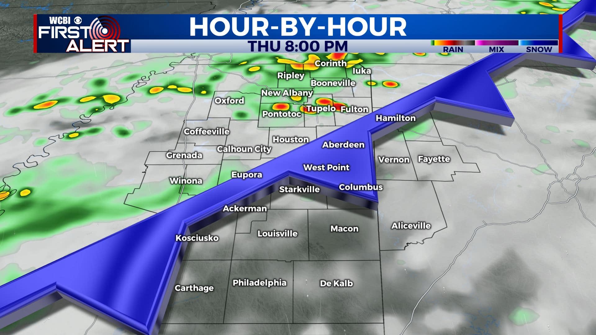 Showers and storms return for our Thursday - Home - WCBI TV | Telling ...