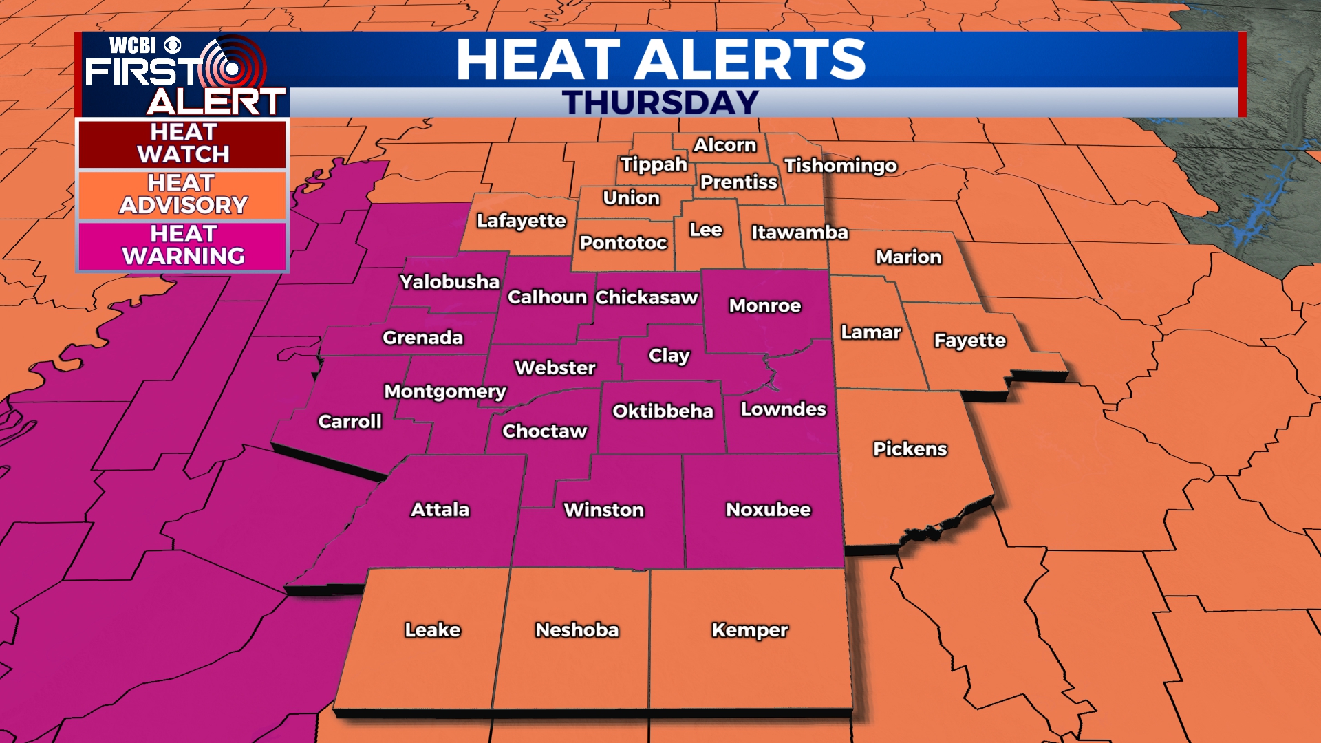 Another hot & humid summer day for your Thursday - Home - WCBI TV ...
