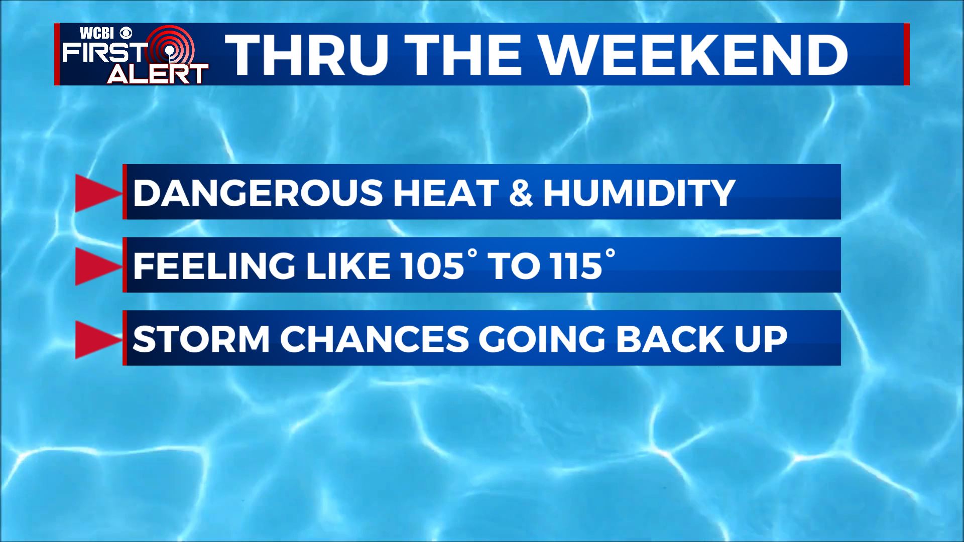 High heat & humidity through the weekend - Home - WCBI TV | Telling ...