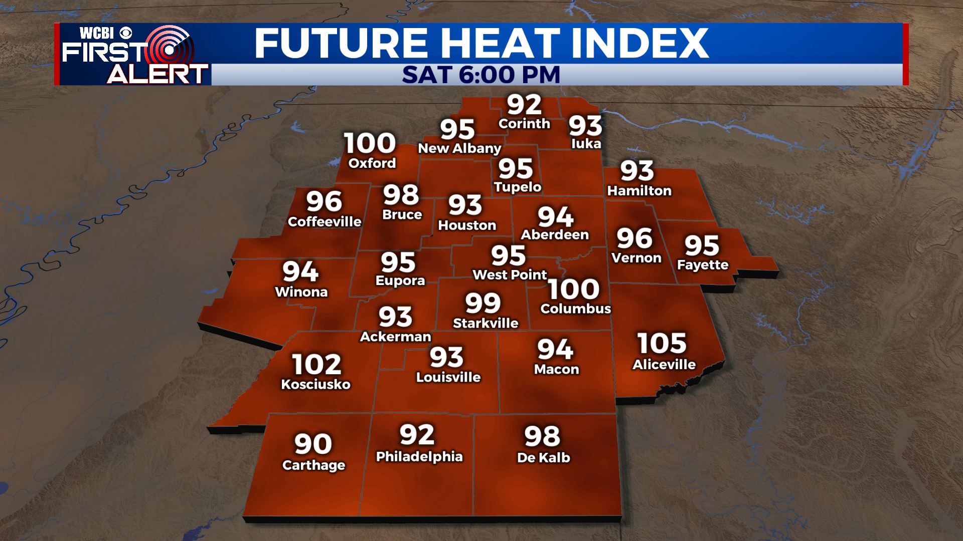 Hot & humid week ahead - Home - WCBI TV | Telling Your Story