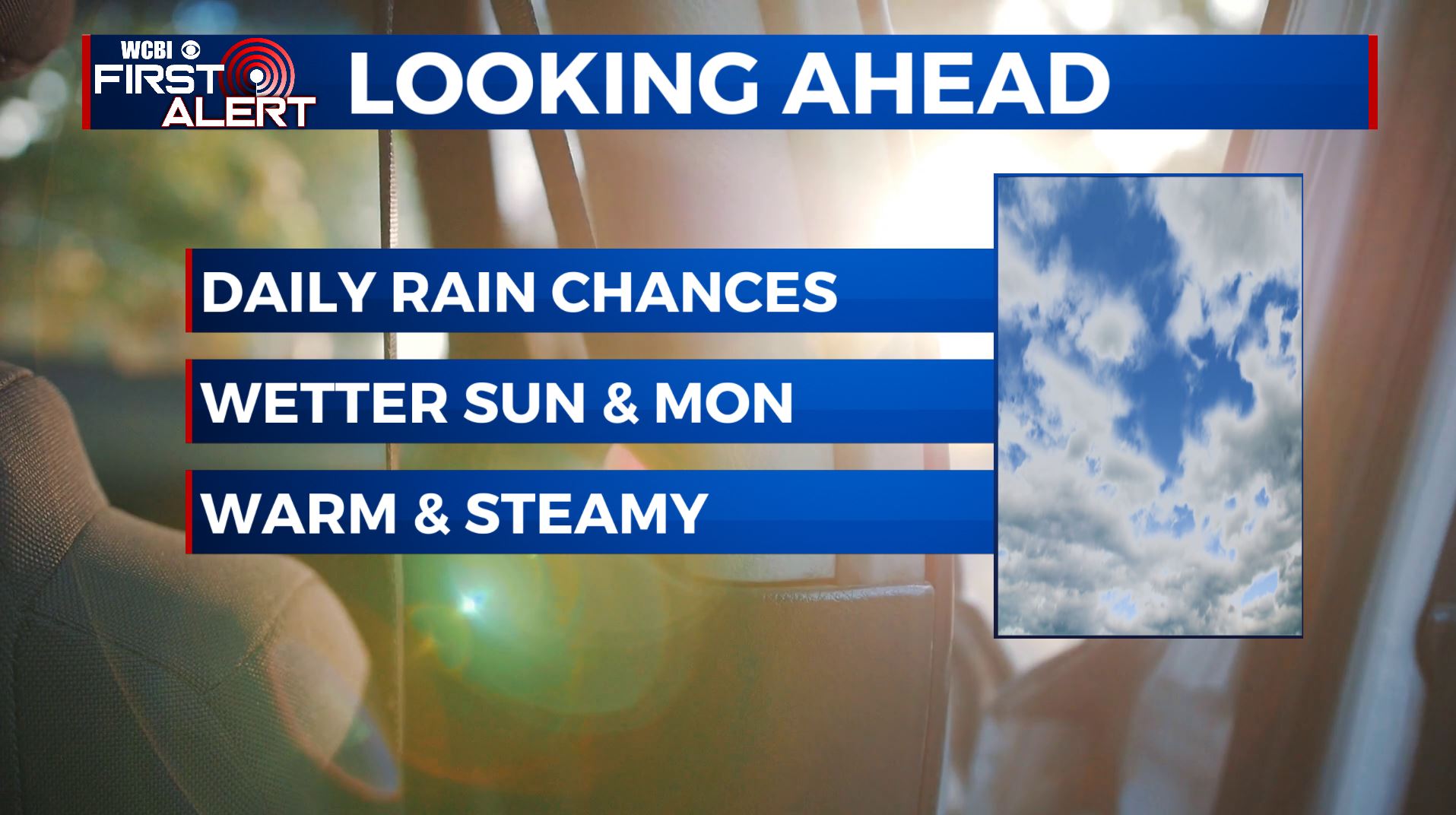 Warm, muggy, storm chances - Home - WCBI TV | Telling Your Story