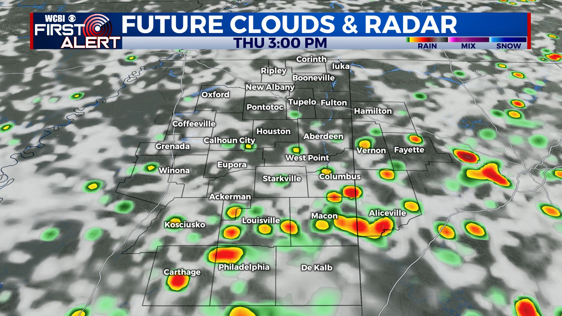 Rain chances increase with near-average temperatures - Home - WCBI TV ...