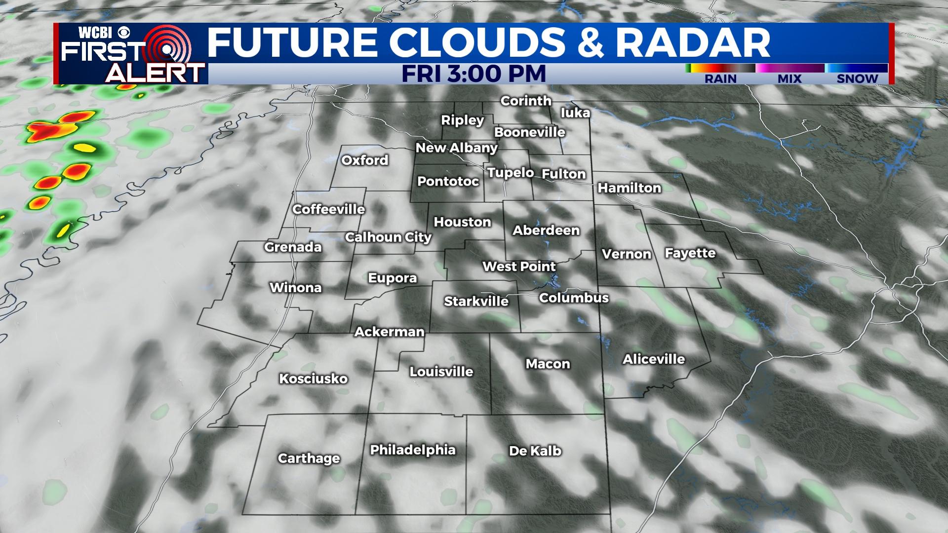 Rainy Thursday ahead, drying out Friday - Home - WCBI TV | Telling Your ...