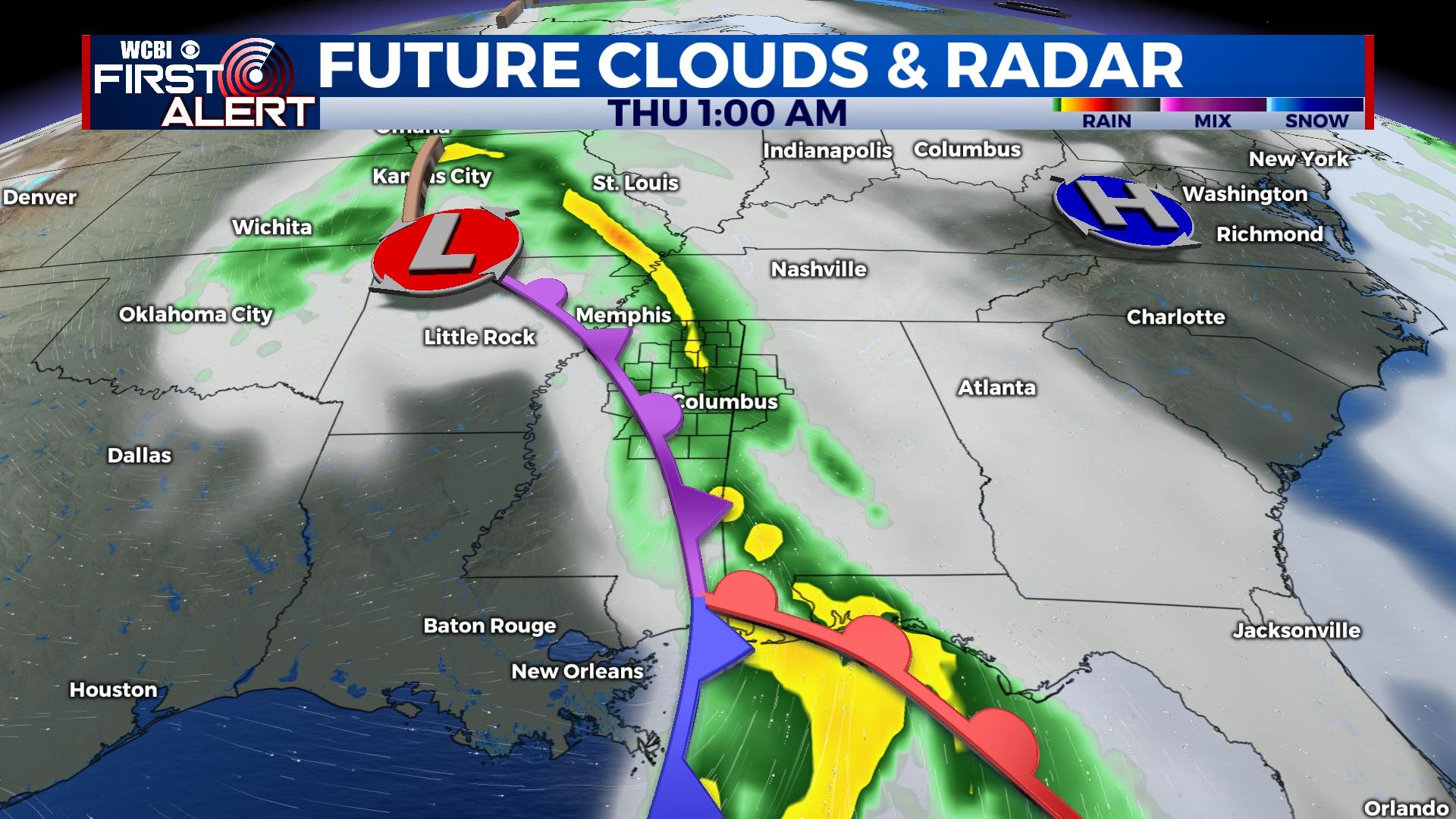 Rain chances likely in next few days - Home - WCBI TV | Telling Your Story
