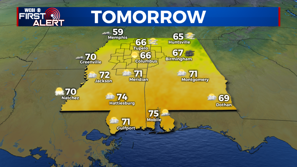 Overnight cold front Sunday night drops temperatures down into the 50s ...