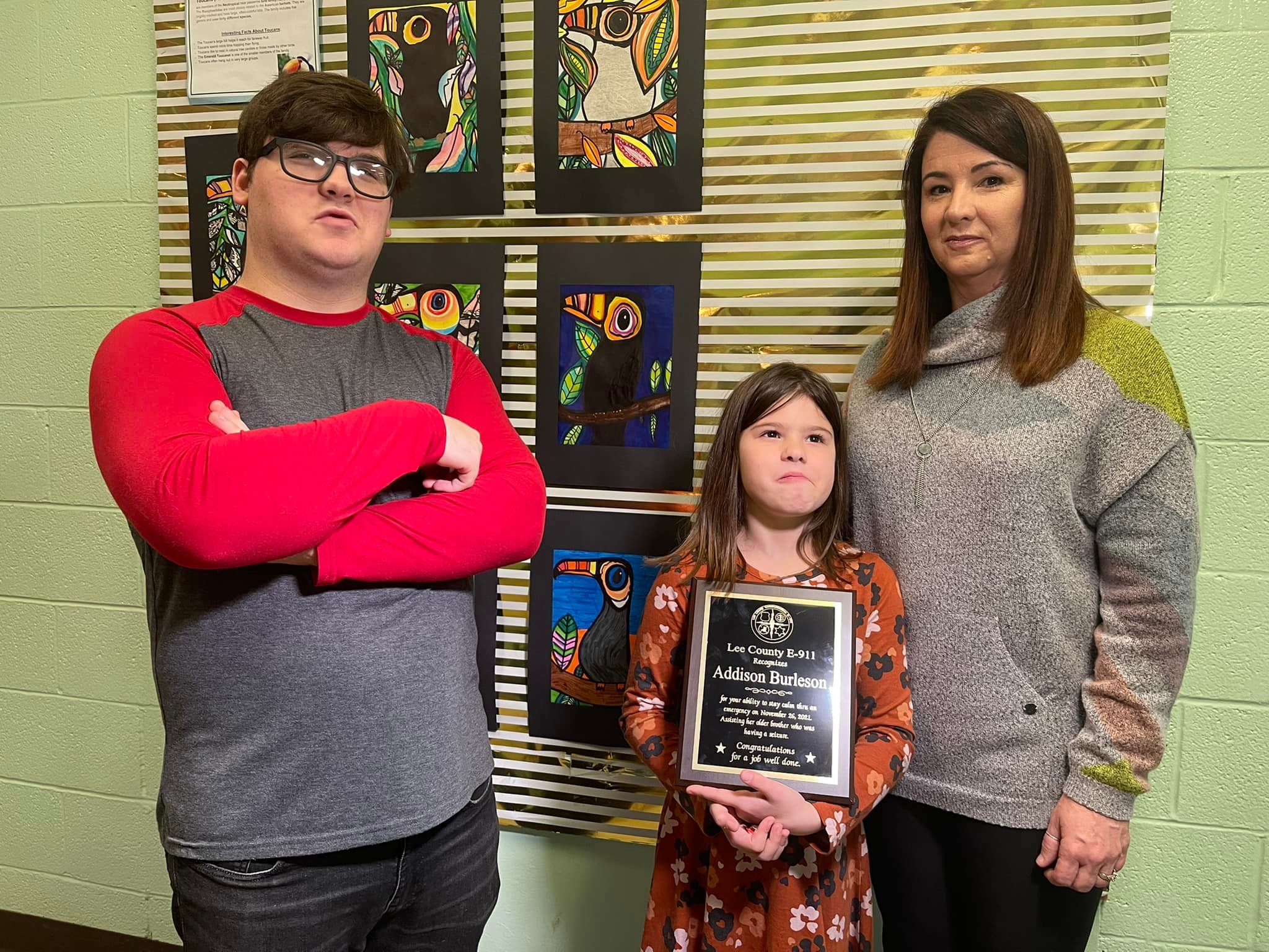 Fourth grader honored for actions that saved her older brother's life - Vimarsana News