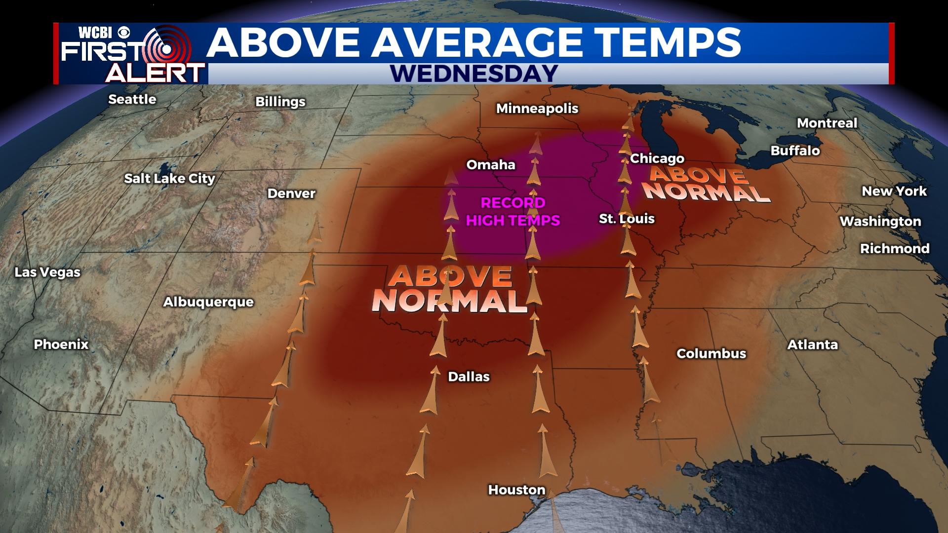 More unseasonably warm air returns - Home - WCBI TV | Telling Your Story