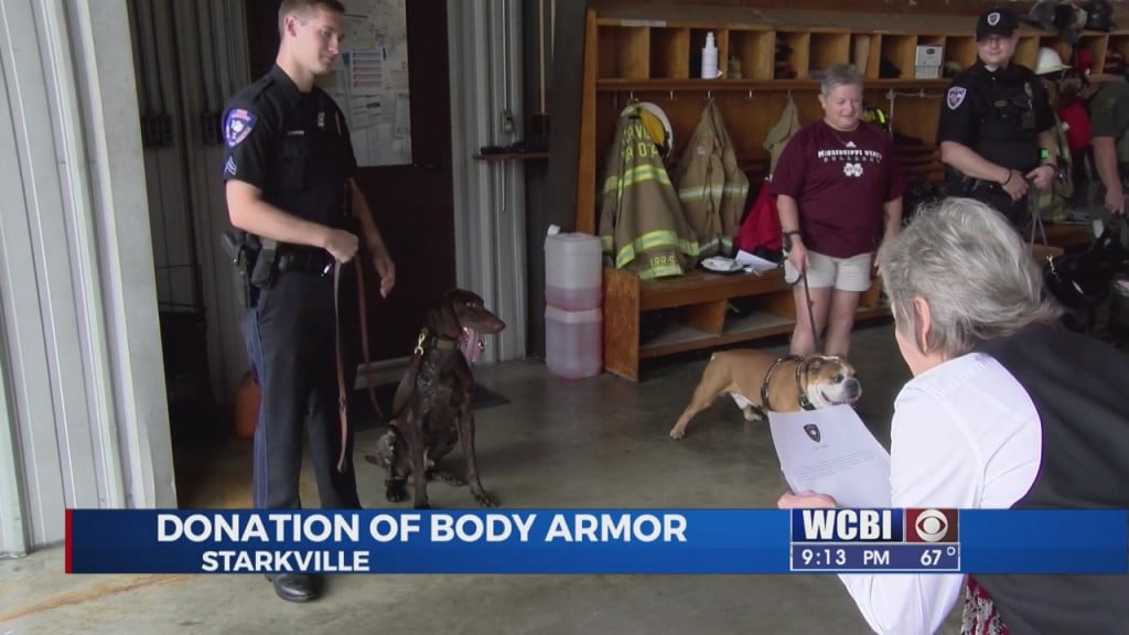 Starkville Police Department's K9 Kojack Receives A Bullet And Stab Protective Vest.
