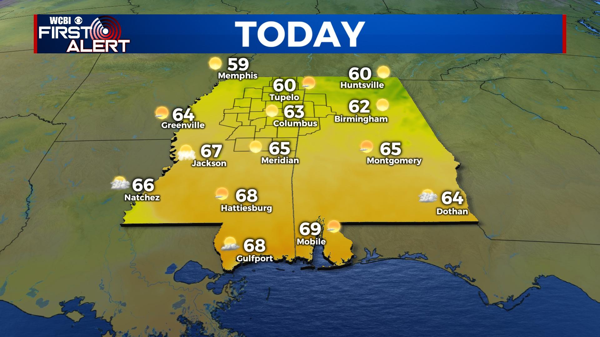Another warm up in store this week - Home - WCBI TV | Telling Your Story