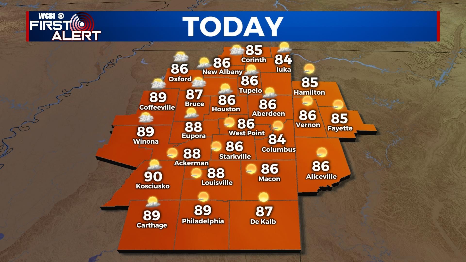 Dry, increasingly warm work week ahead - Home - WCBI TV | Telling Your ...