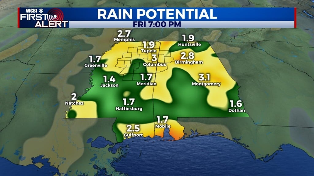 Soggy Wednesday with rain and storms likely - Home - WCBI TV | Telling ...